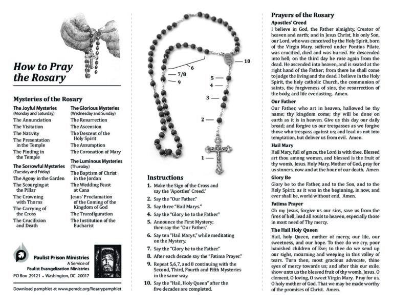 Rosary Pamphlet - Paulist Evangelization MinistriesPaulist ...